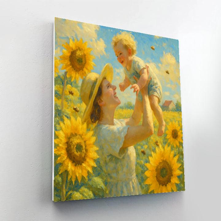 Sunflower Field Embrace Paint by numbers art
