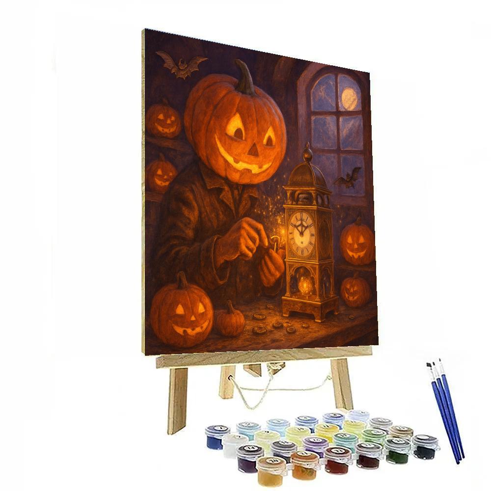 The Clockmakers Halloween painting number kit