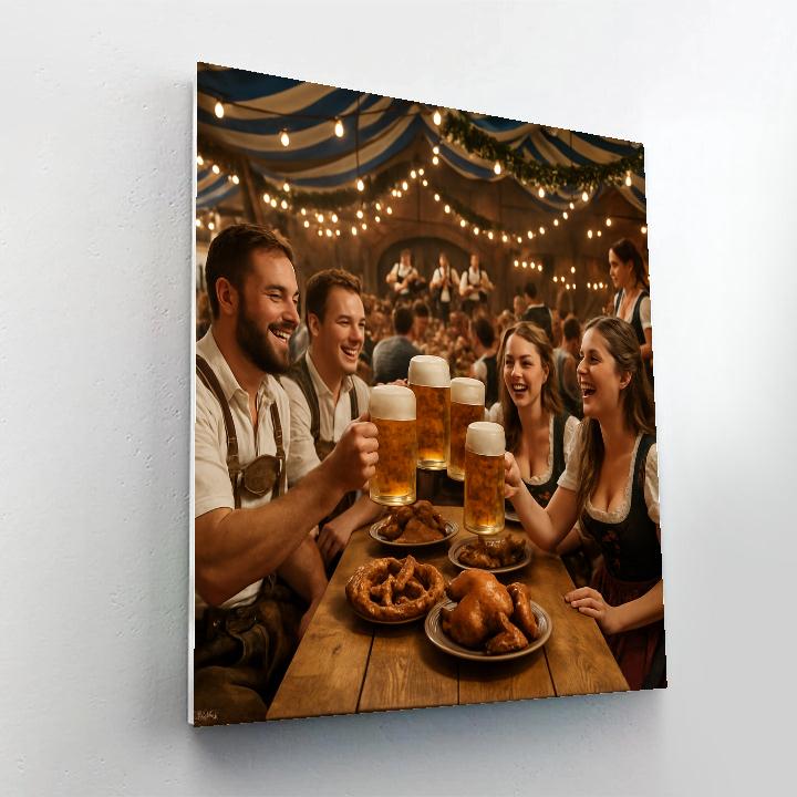 Oktoberfest Beer Tent Toast paint by number