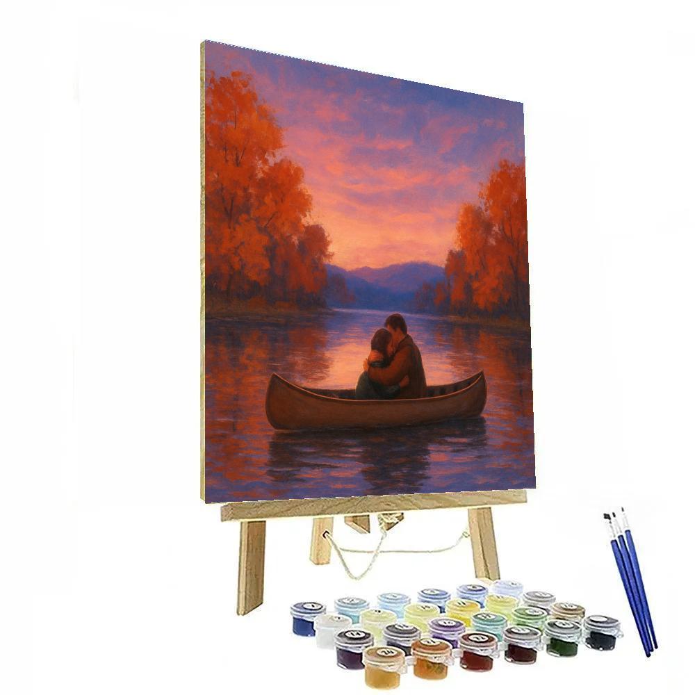 Twilight Canoe Embrace Painting by numbers kit