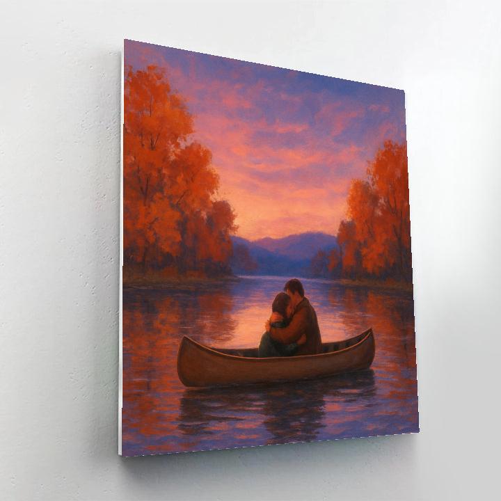 Twilight Canoe Embrace Painting by numbers kit