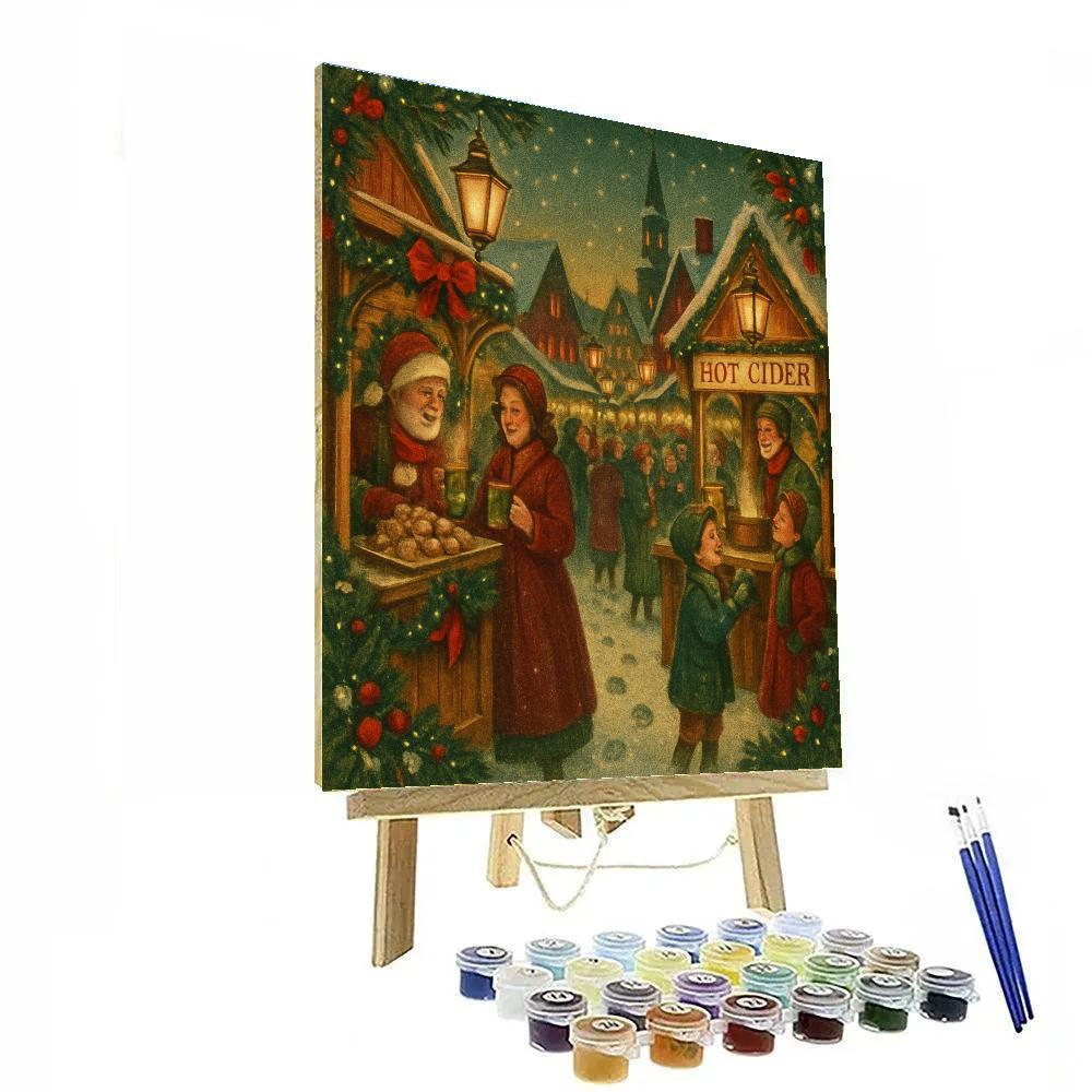 Market Of Warm Lanterns Number painting