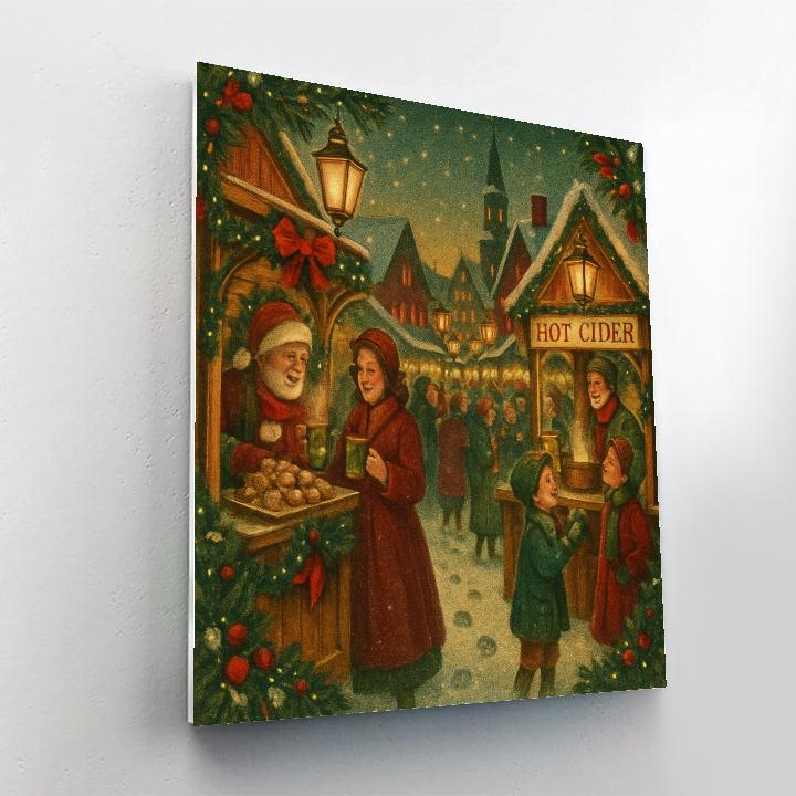 Market Of Warm Lanterns Number painting