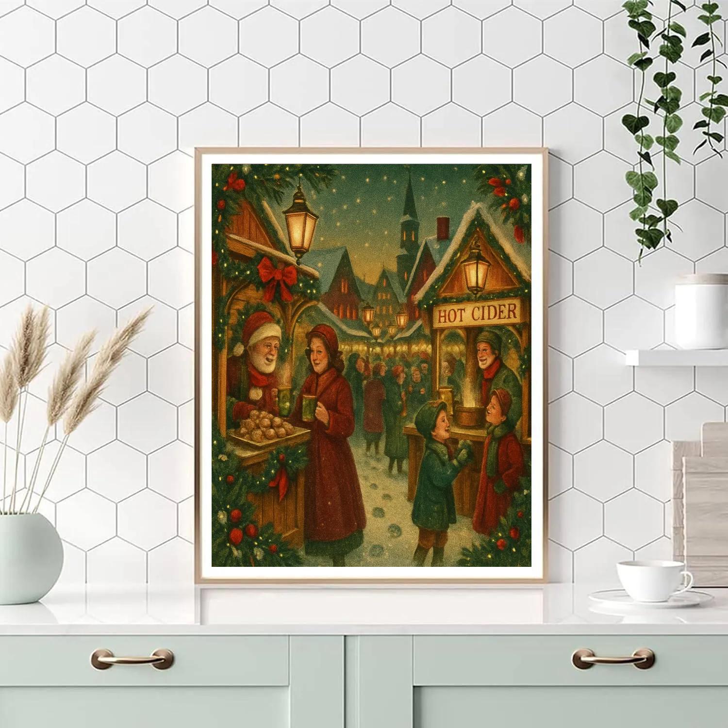 Market Of Warm Lanterns Number painting