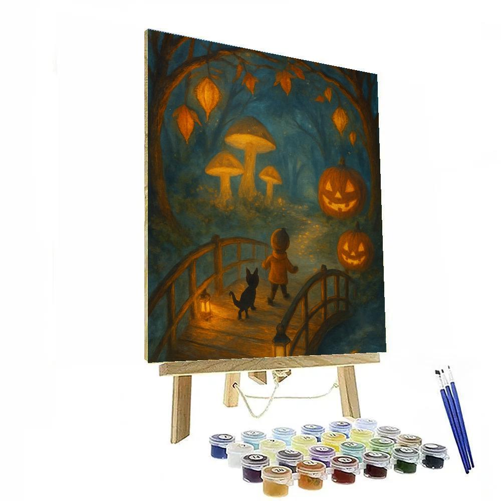 Lantern Bridge To The Enchanted Grove DIY paint by numbers