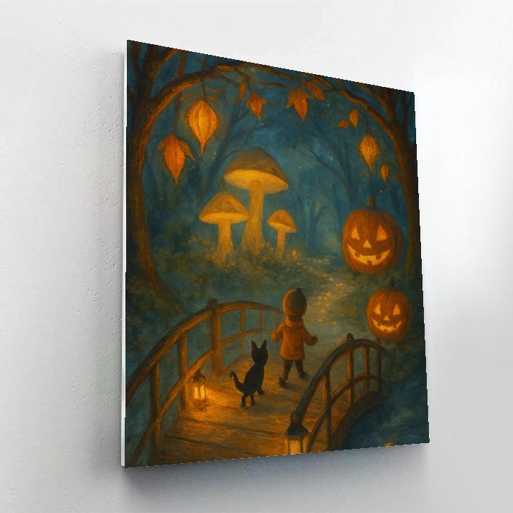 Lantern Bridge To The Enchanted Grove DIY paint by numbers