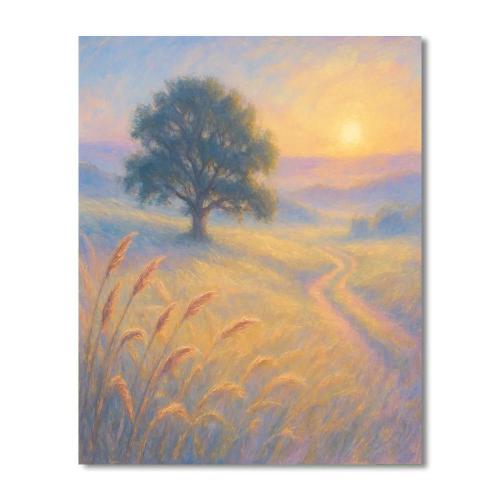 Prairie Windsong At Dawn paint by number
