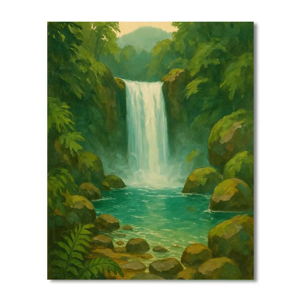 Hidden Waterfall Glen Paint by numbers kits