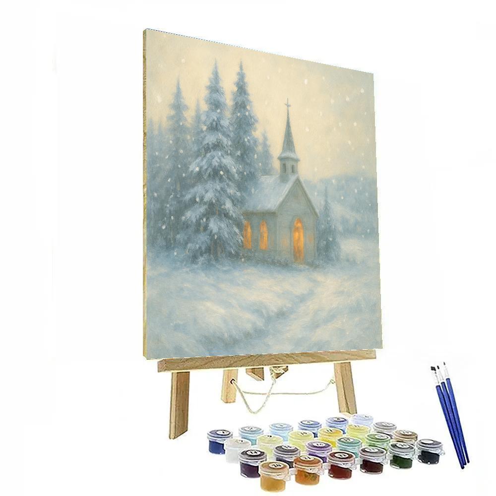 Chapel In Frosted Light DIY paint by numbers