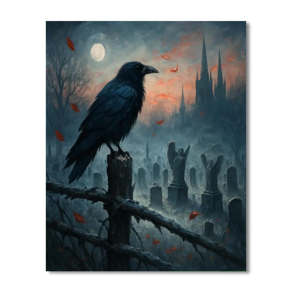 Raven Watch On Cold Hill paint by color