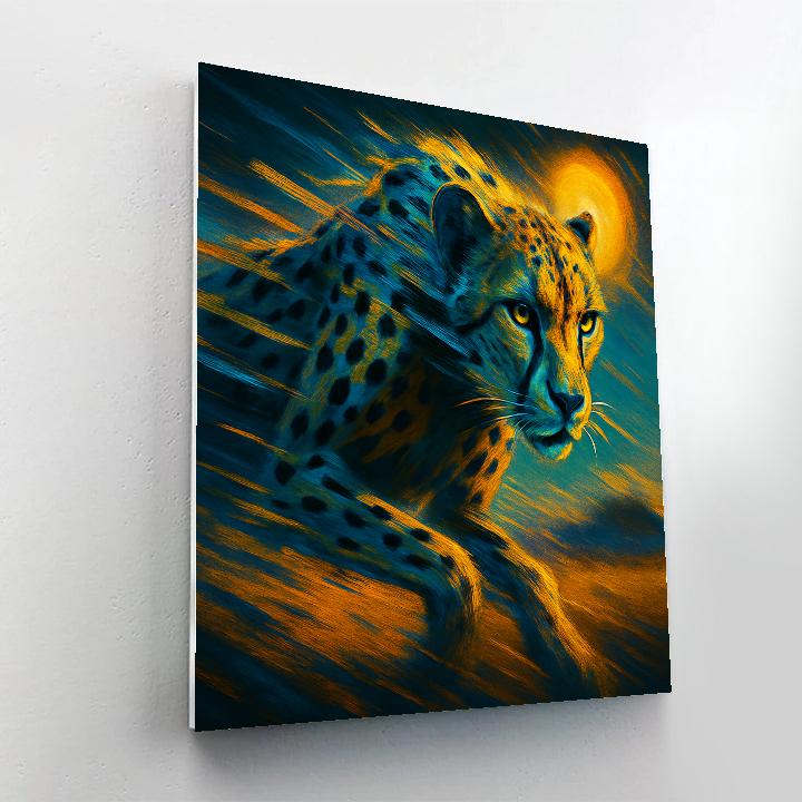Midday Cheetah Flash Painting by numbers kit