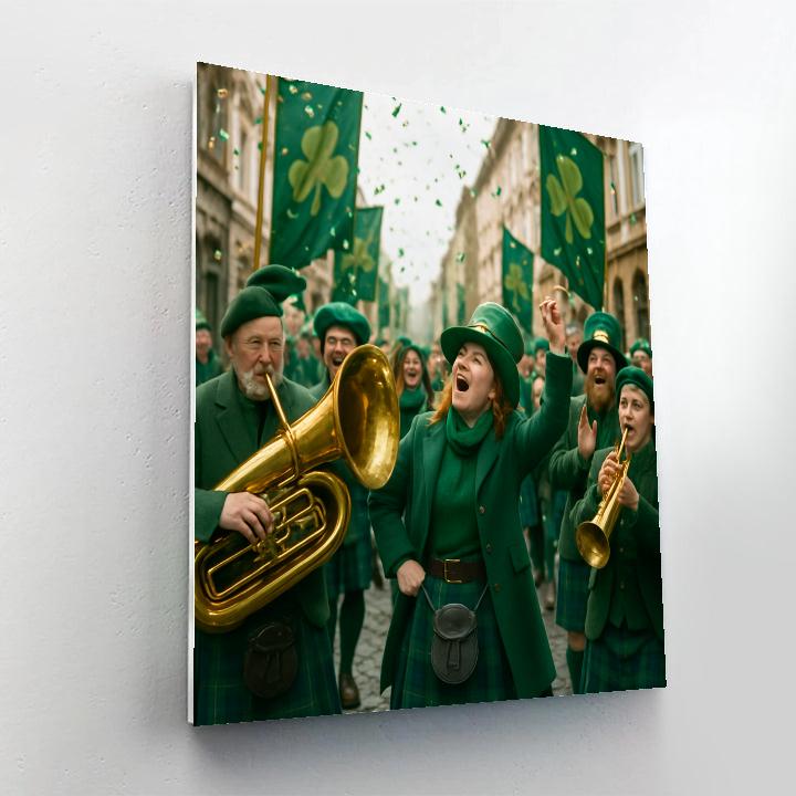 St Patrick Parade City Center paint by color