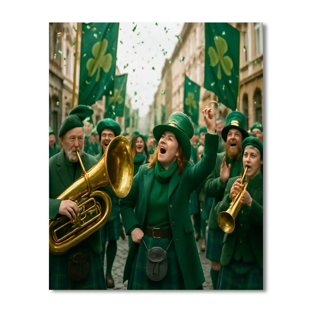 St Patrick Parade City Center paint by color