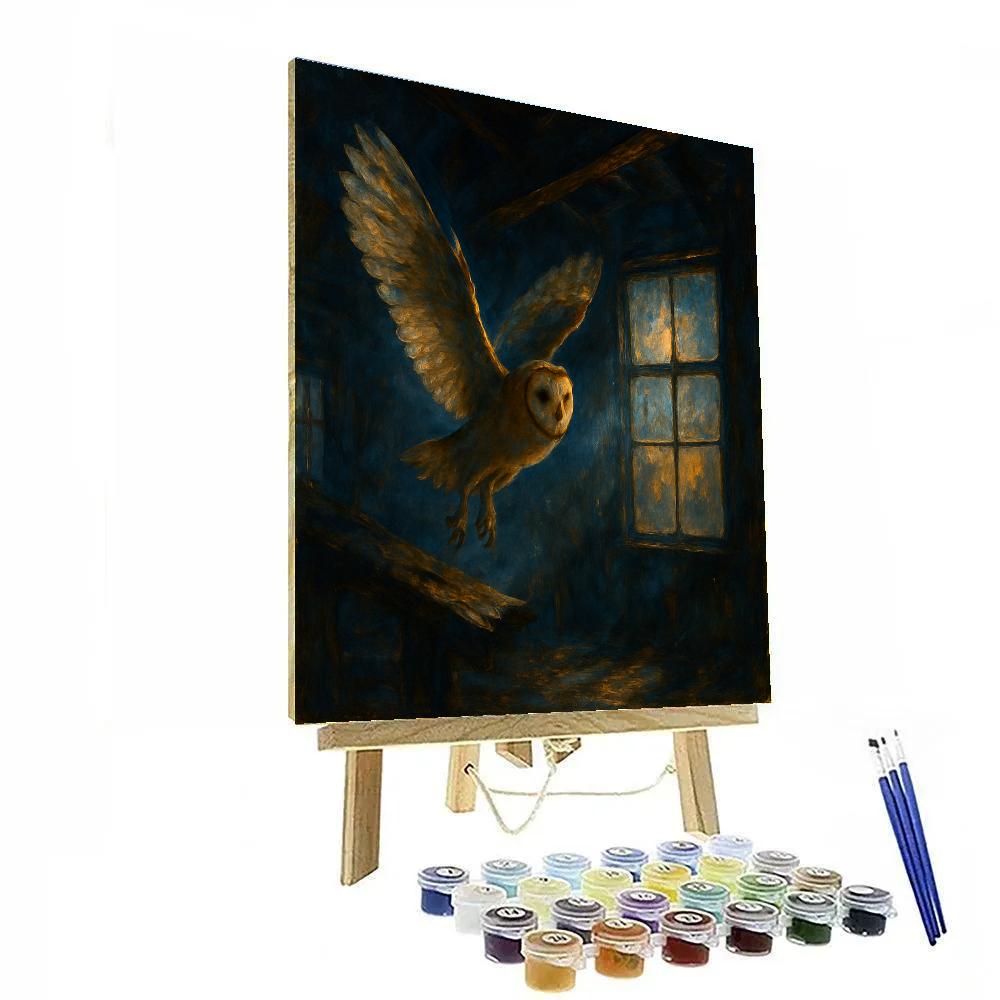 Barn Owl At Witching Hour Painting by numbers kit