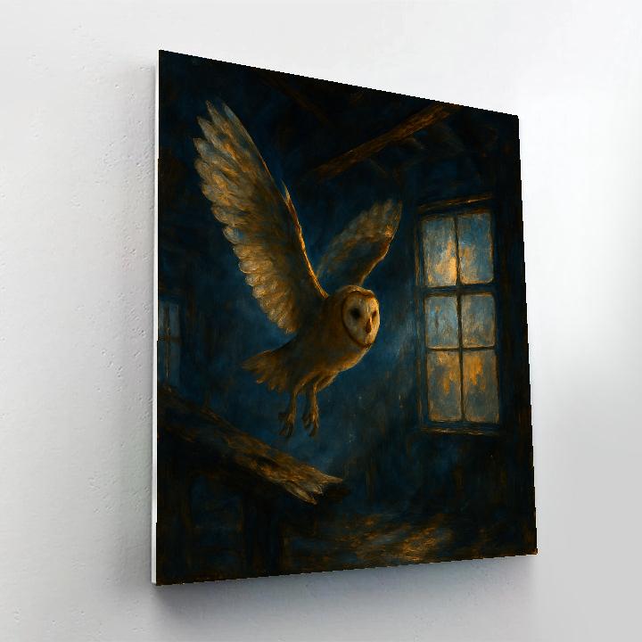 Barn Owl At Witching Hour Painting by numbers kit