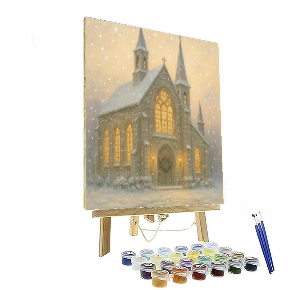 Icicle Cathedral Night paint by number