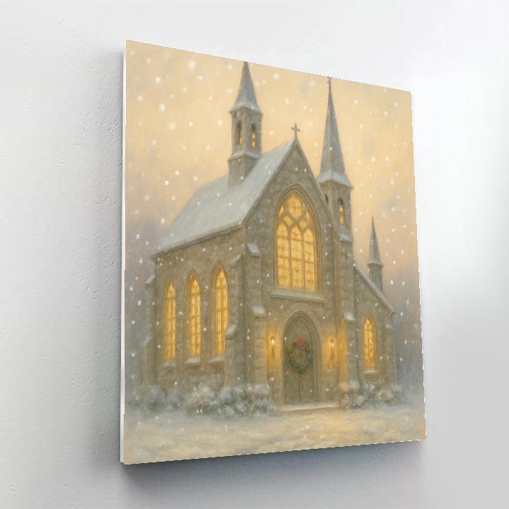 Icicle Cathedral Night paint by number