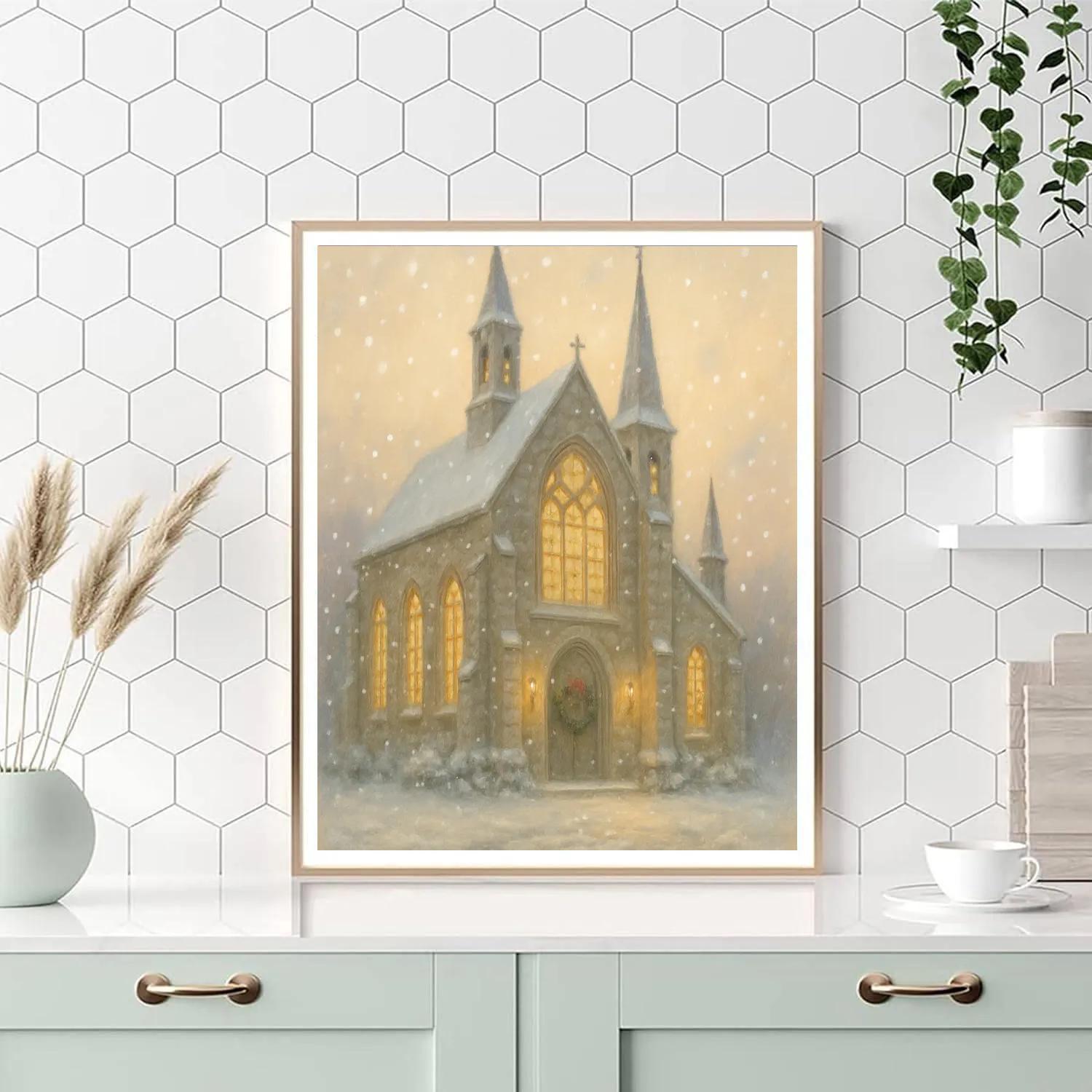 Icicle Cathedral Night paint by number