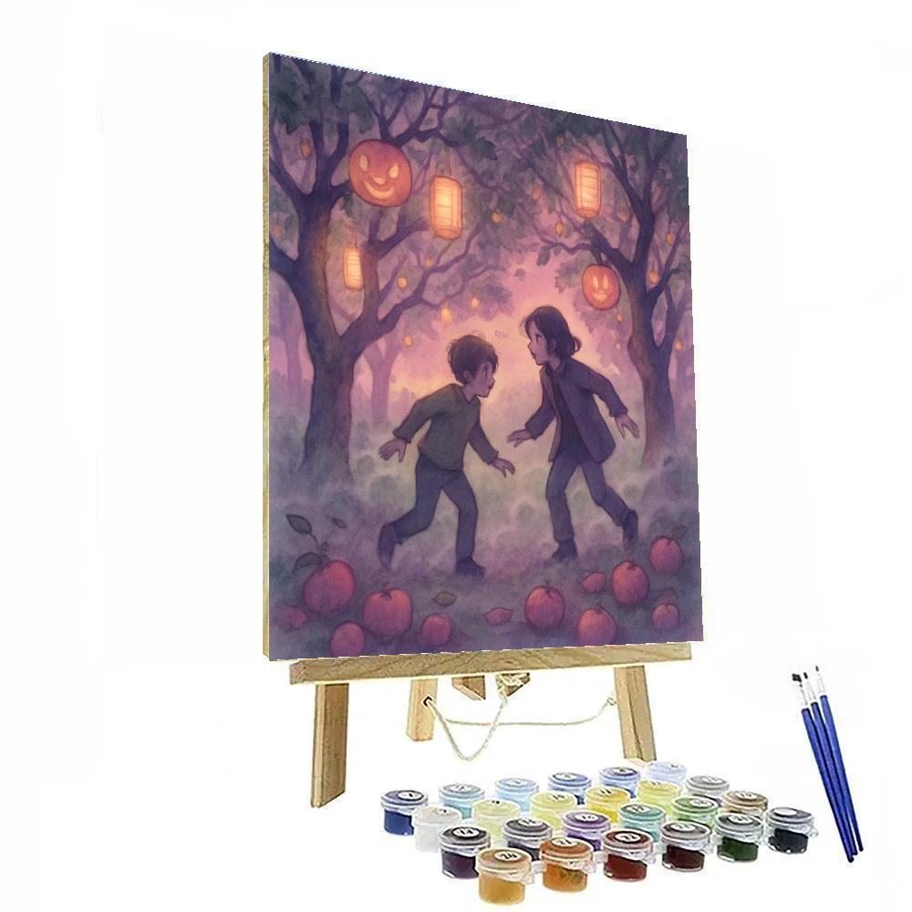 Foggy Lantern Orchard Paint by numbers kits