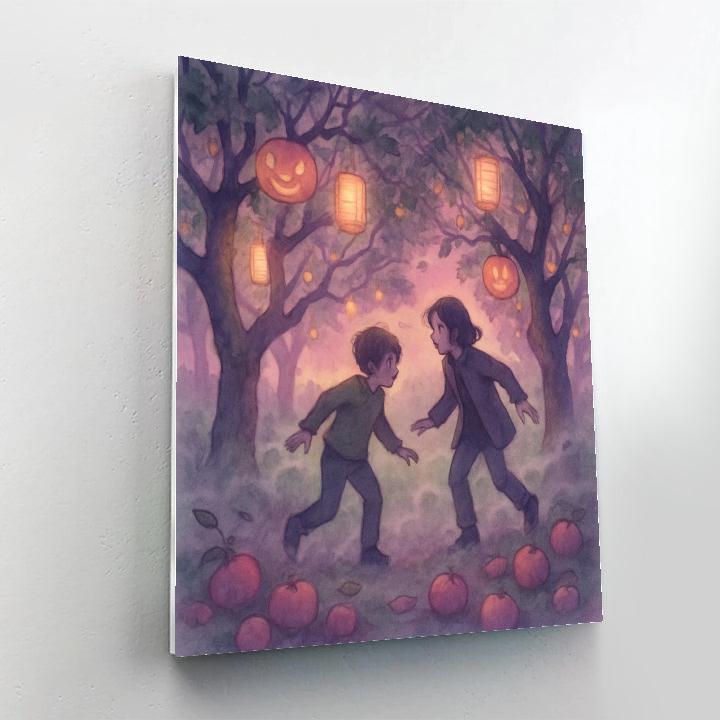 Foggy Lantern Orchard Paint by numbers kits