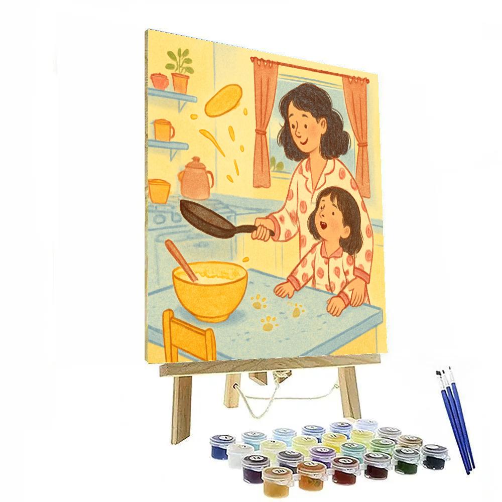 Pajama Pancake Morning Paint by numbers art