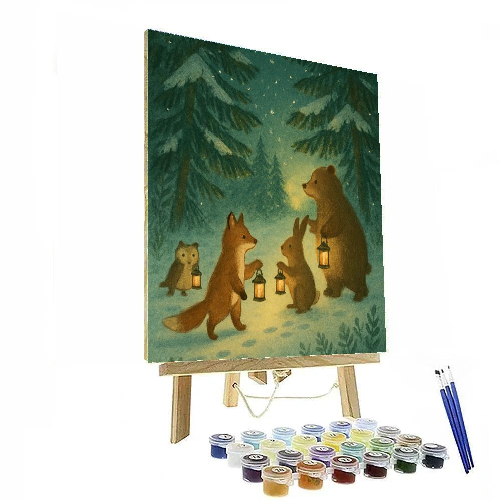 Forest Lantern Procession paint by color