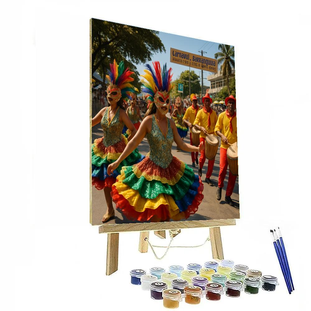 Carnaval De Barranquilla Street Costumes Painting by numbers kit