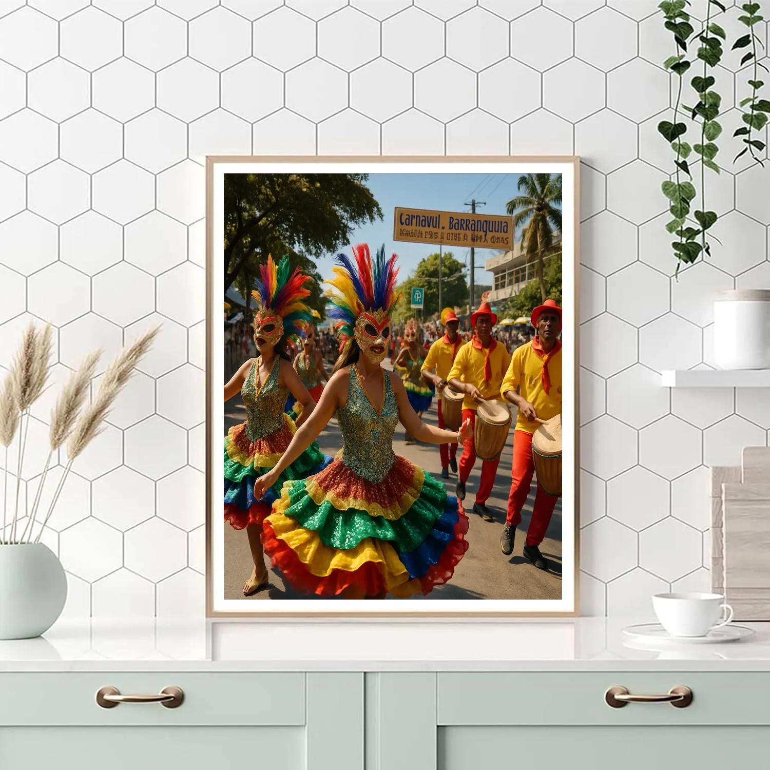 Carnaval De Barranquilla Street Costumes Painting by numbers kit