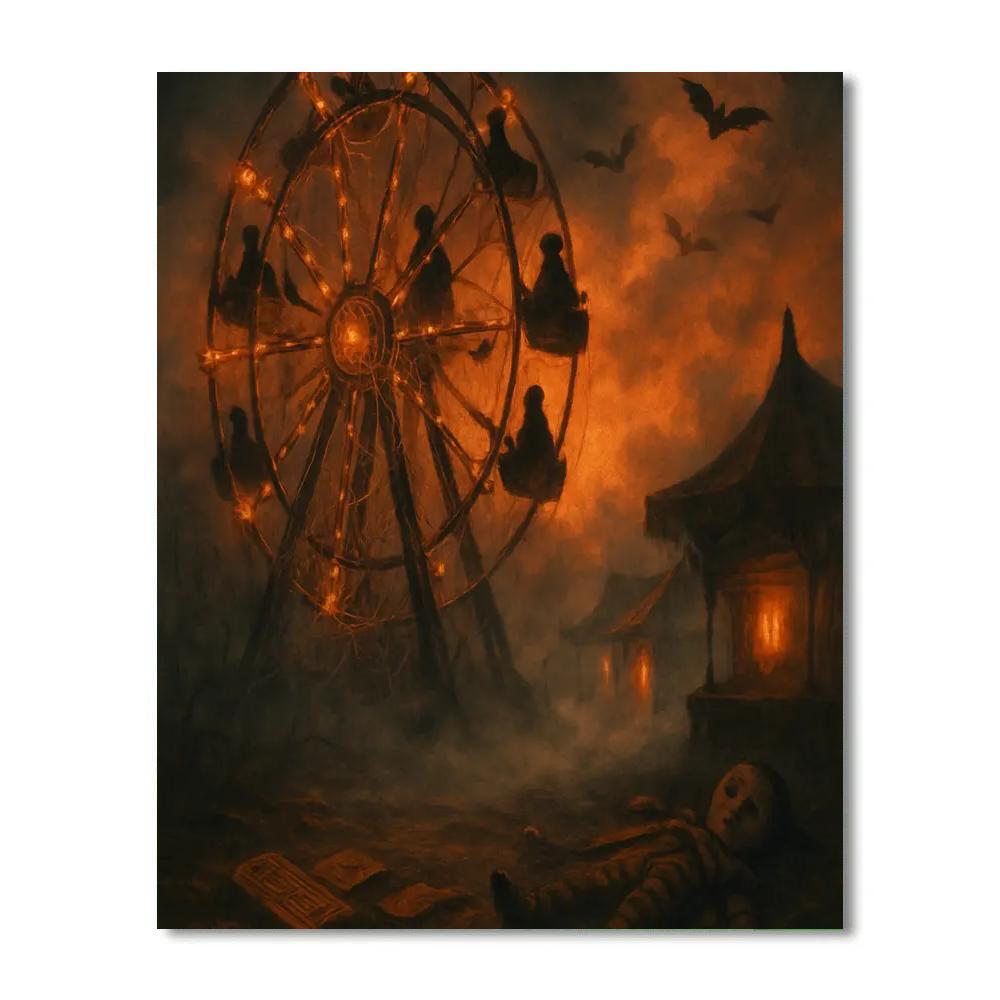 Midnight Ferris Of Forgotten Fair paint by color