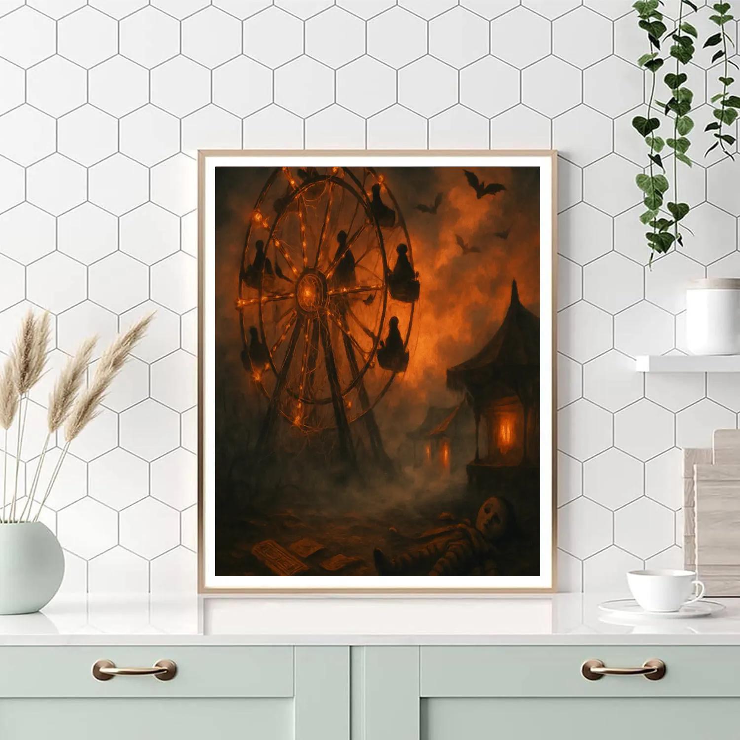 Midnight Ferris Of Forgotten Fair paint by color