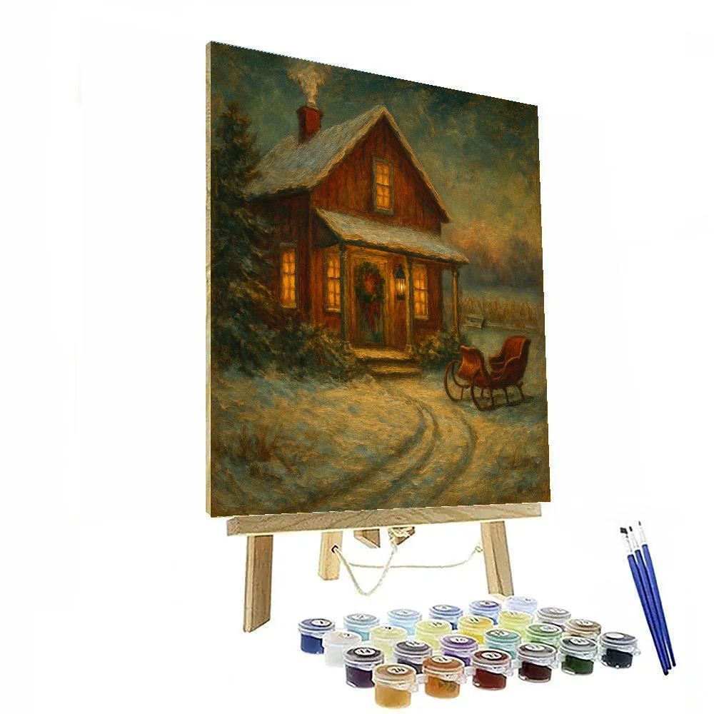 Maple Farmhouse Noel Paint by numbers art