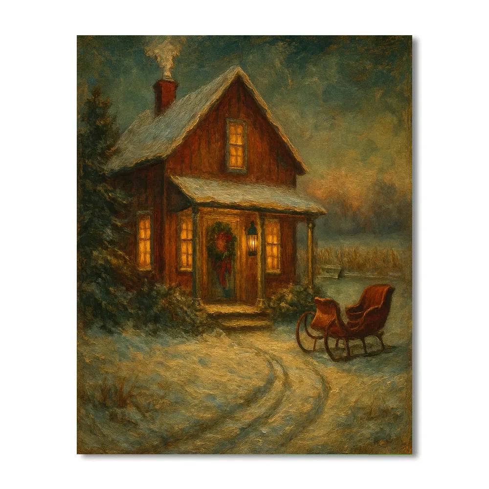 Maple Farmhouse Noel Paint by numbers art