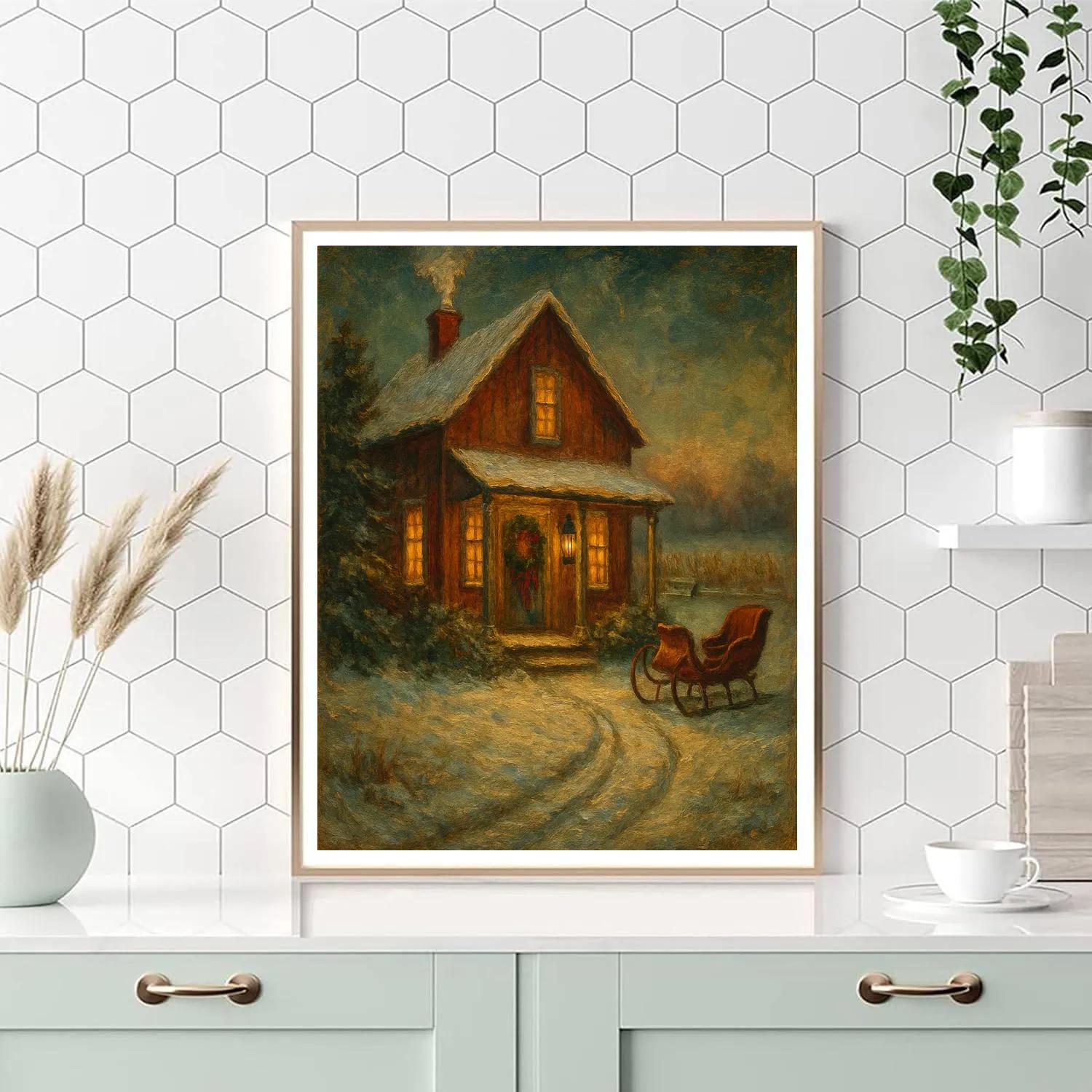 Maple Farmhouse Noel Paint by numbers art