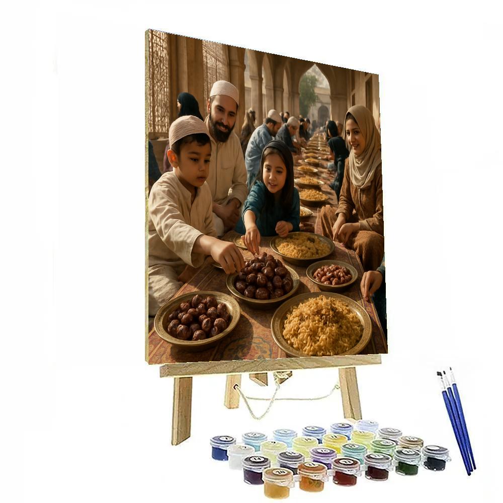 Eid Al Fitr Community Feast Courtyard Paint by numbers kits