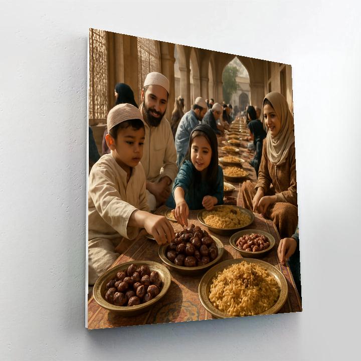 Eid Al Fitr Community Feast Courtyard Paint by numbers kits