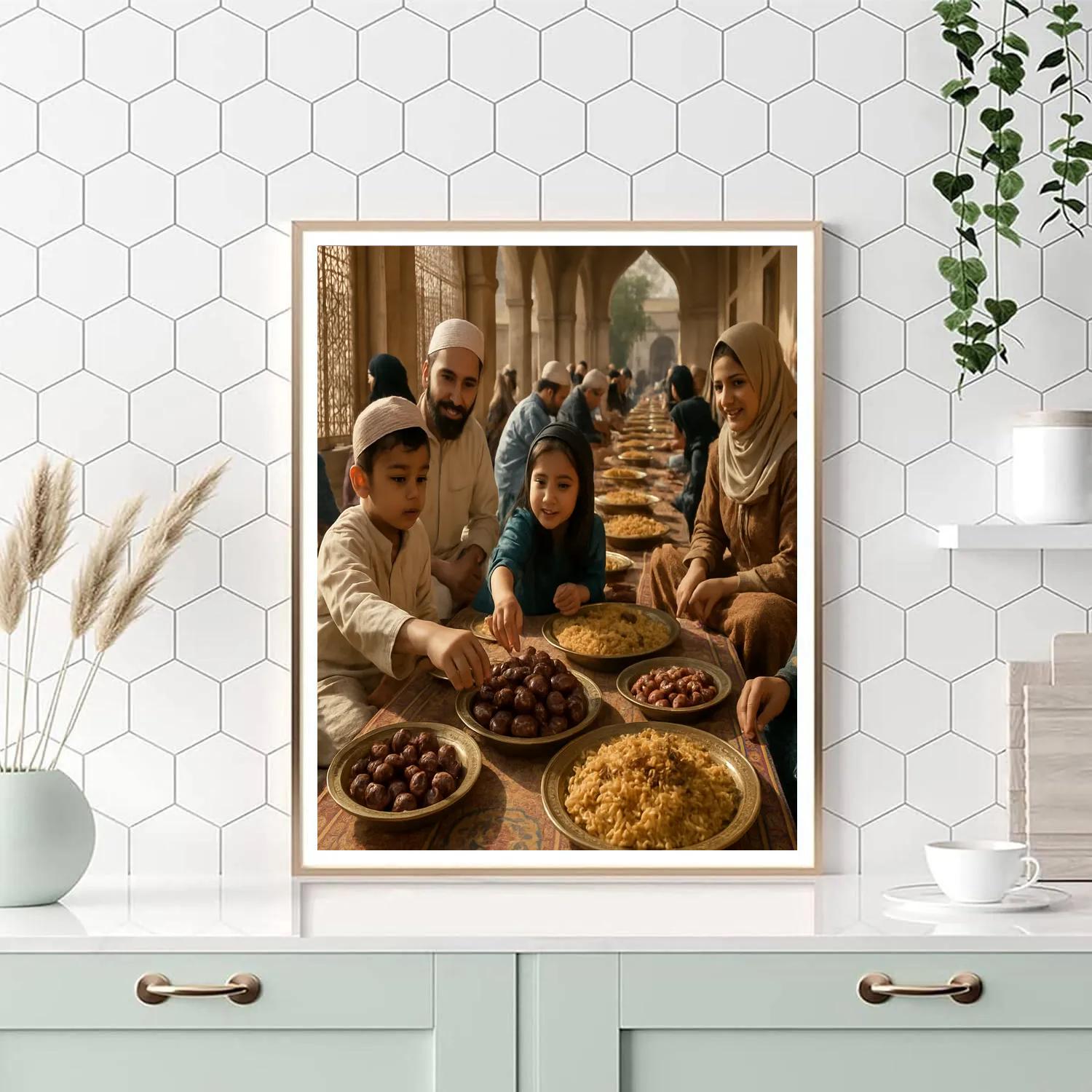 Eid Al Fitr Community Feast Courtyard Paint by numbers kits