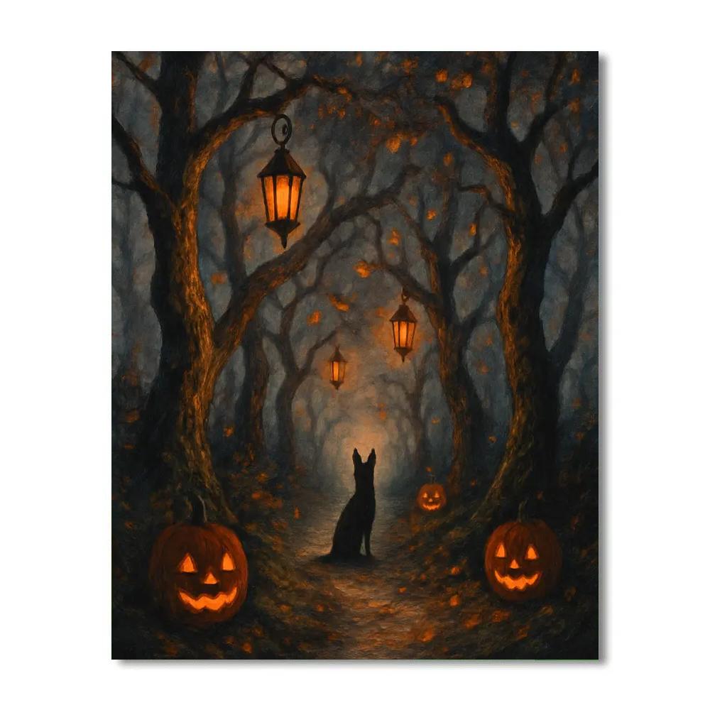 Twisted Pine Lantern Walk DIY paint by numbers