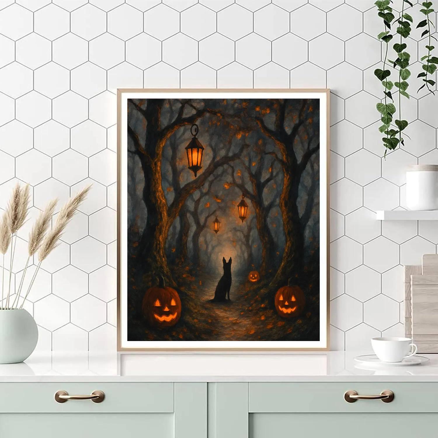 Twisted Pine Lantern Walk DIY paint by numbers