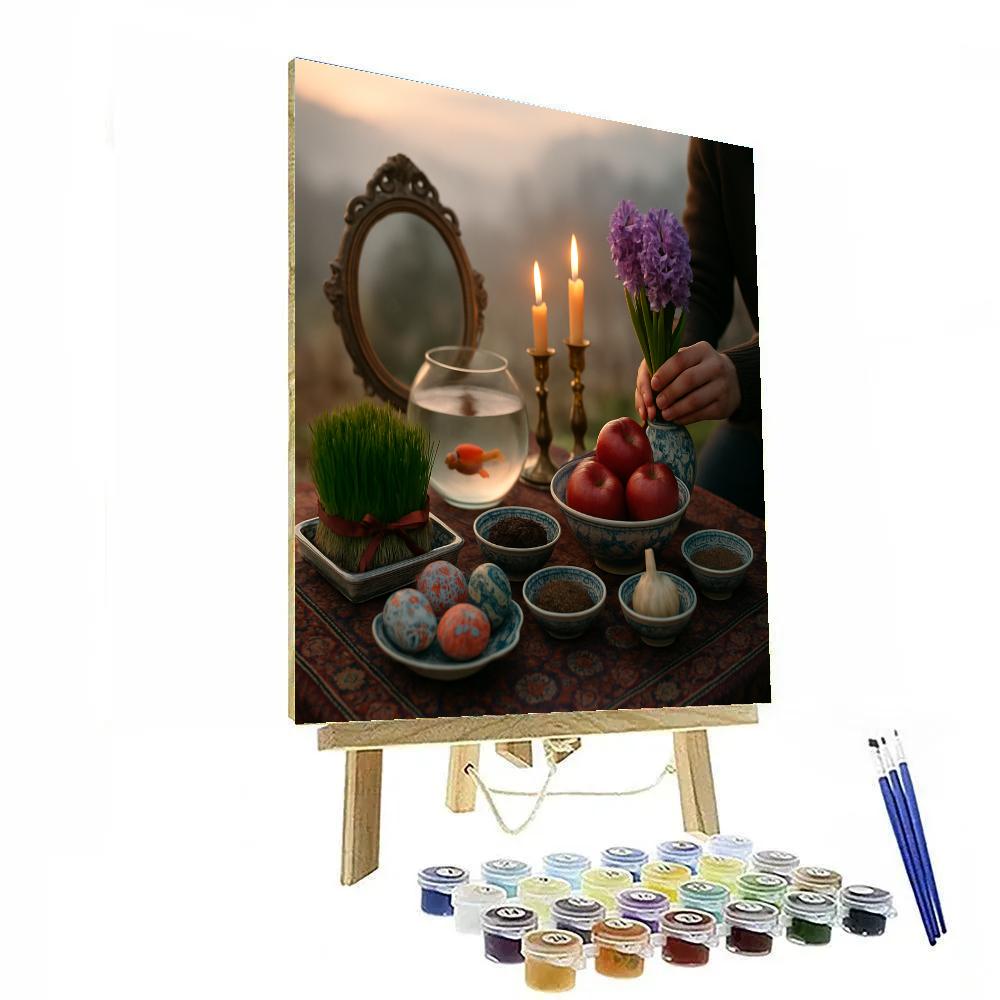Nowruz Haft Seen Table Spring Sunrise paint by number