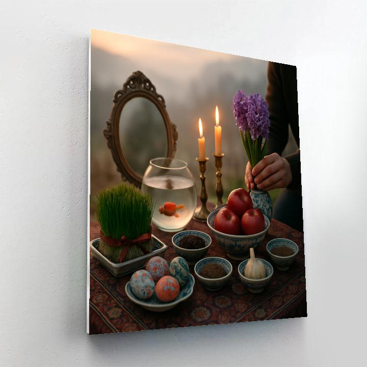 Nowruz Haft Seen Table Spring Sunrise paint by number