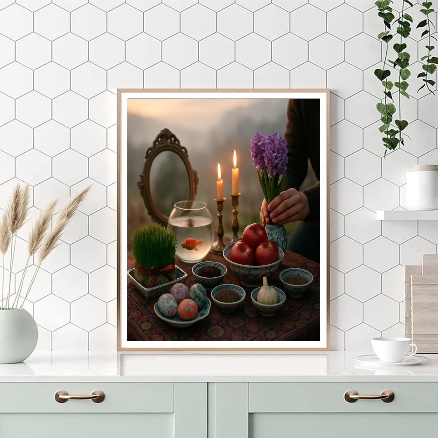 Nowruz Haft Seen Table Spring Sunrise paint by number