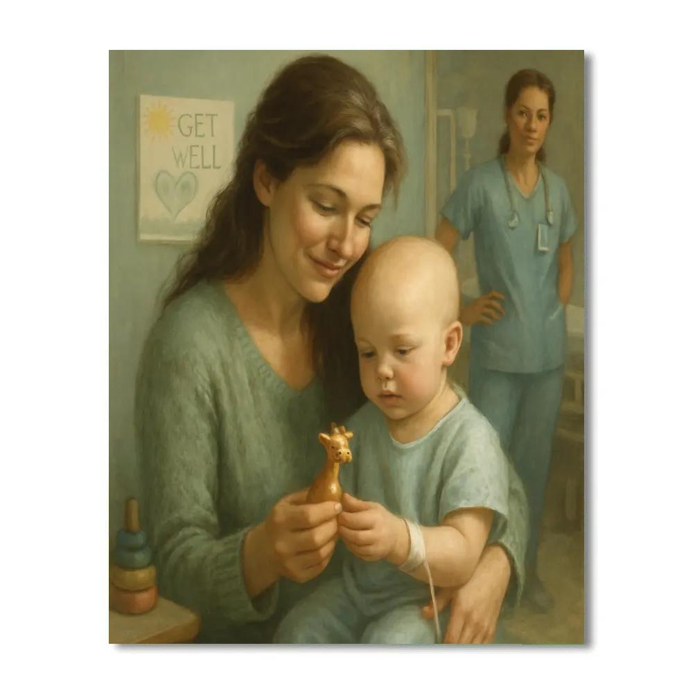 Hospital Visit Courage Paint by numbers art