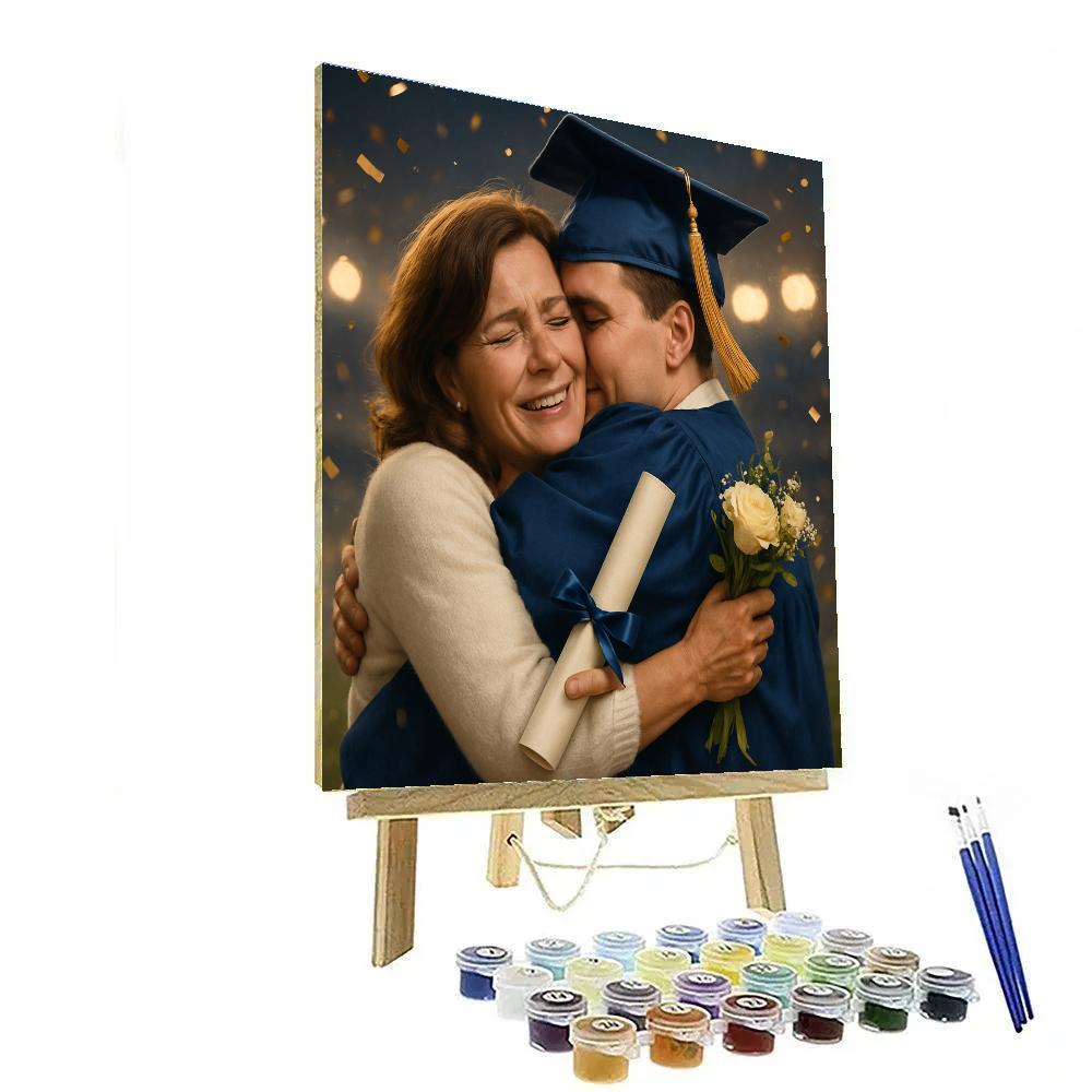 Graduation Proud Hug Numbered painting kits
