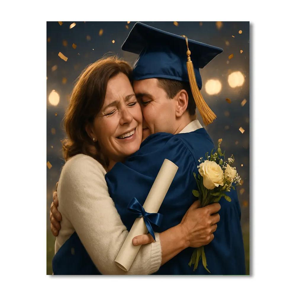 Graduation Proud Hug Numbered painting kits