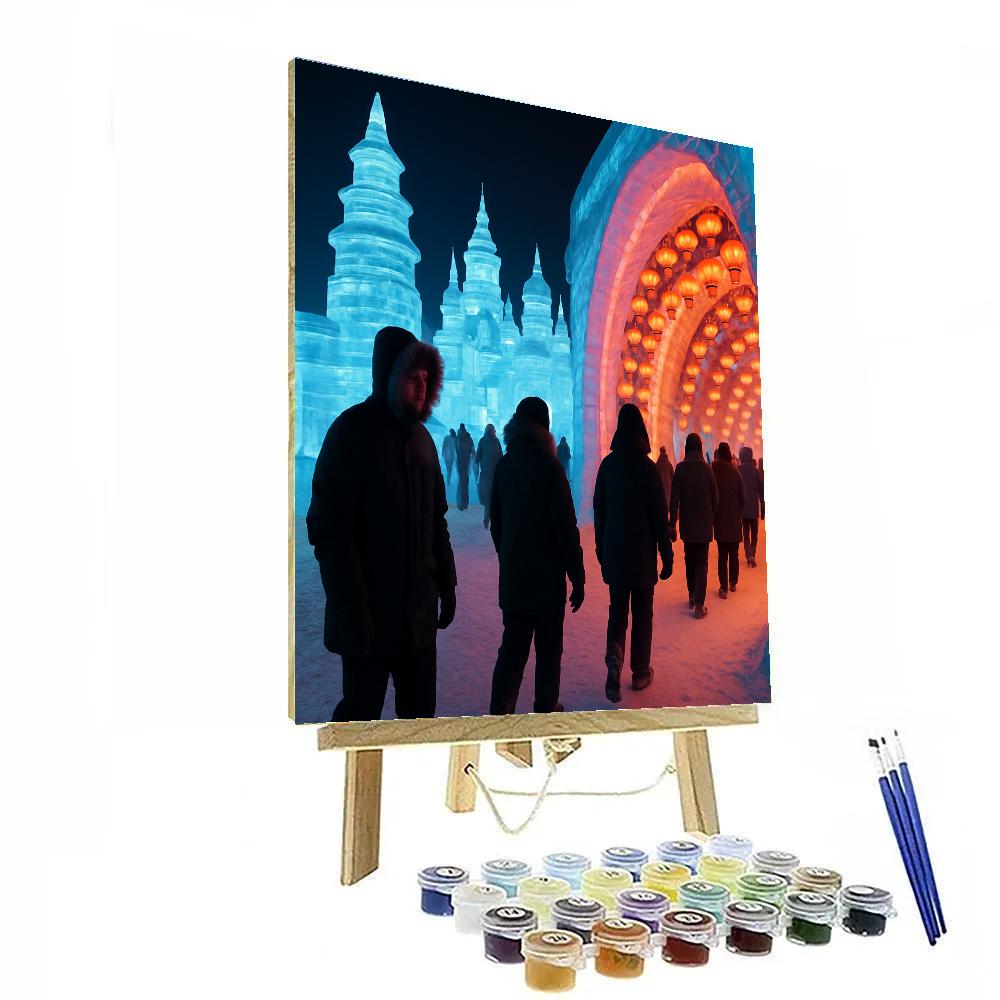 Harbin Ice Lantern Night Festival Painting by numbers kit