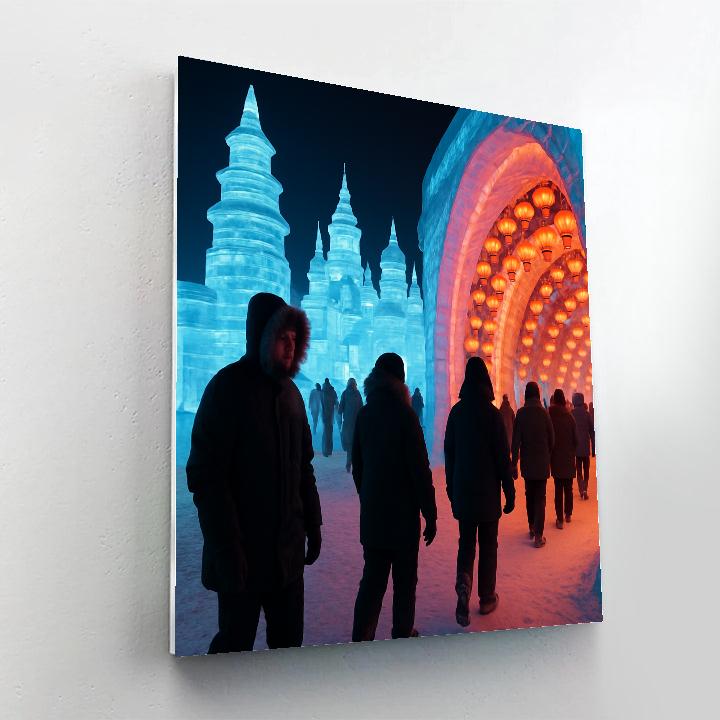 Harbin Ice Lantern Night Festival Painting by numbers kit