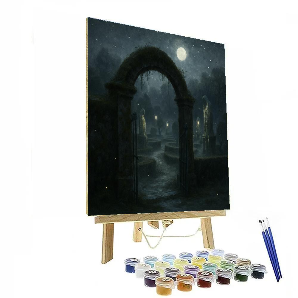 Mossy Gate To The Lost Garden Paint by numbers art