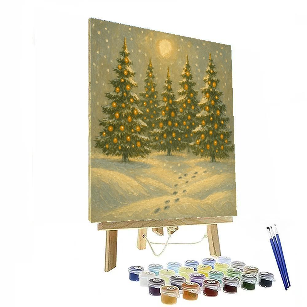 Midnight Choir Of Pines paint by color