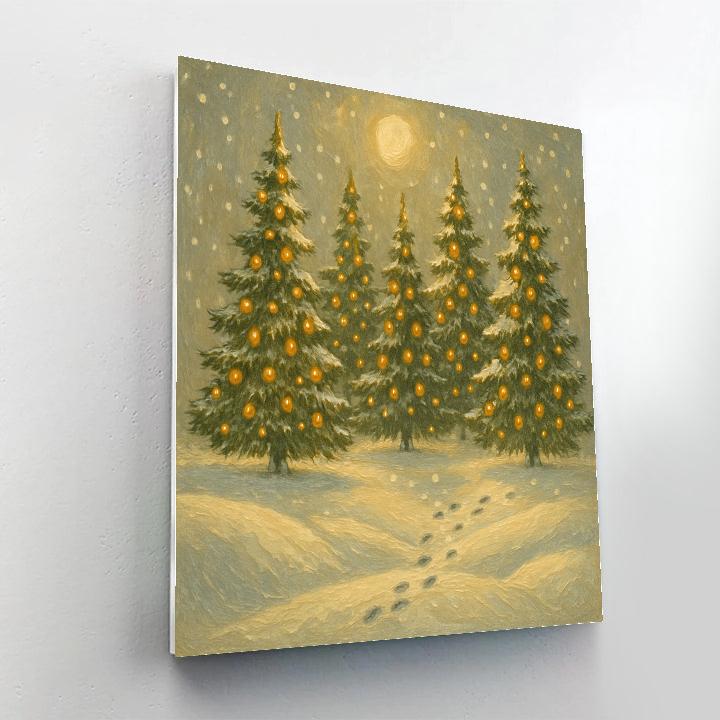 Midnight Choir Of Pines paint by color