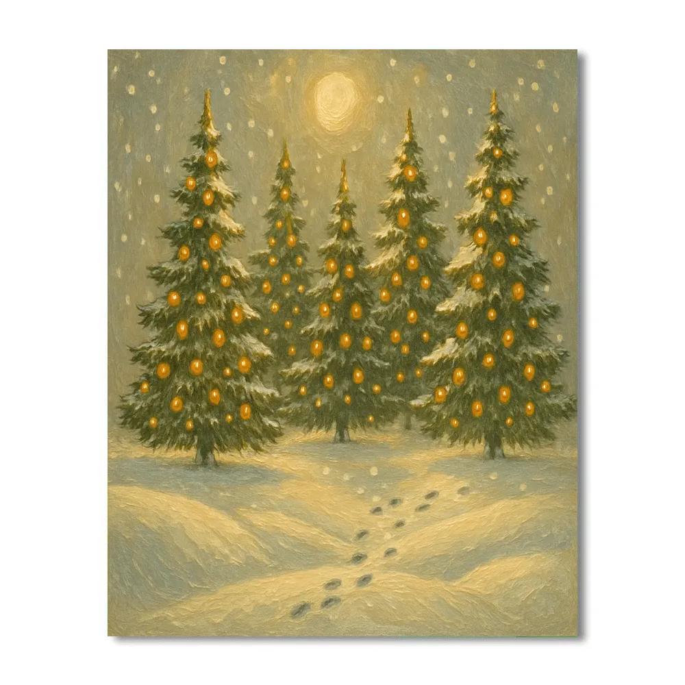 Midnight Choir Of Pines paint by color